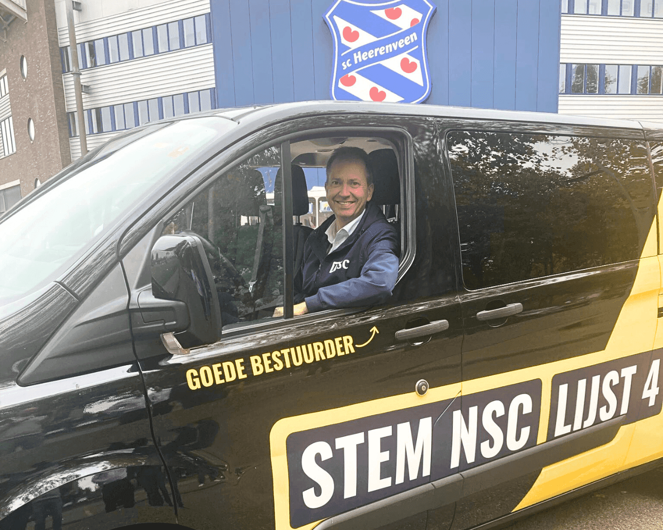 NSC - Eddy in Heerenveen bij het Abe Lenstra-stadion