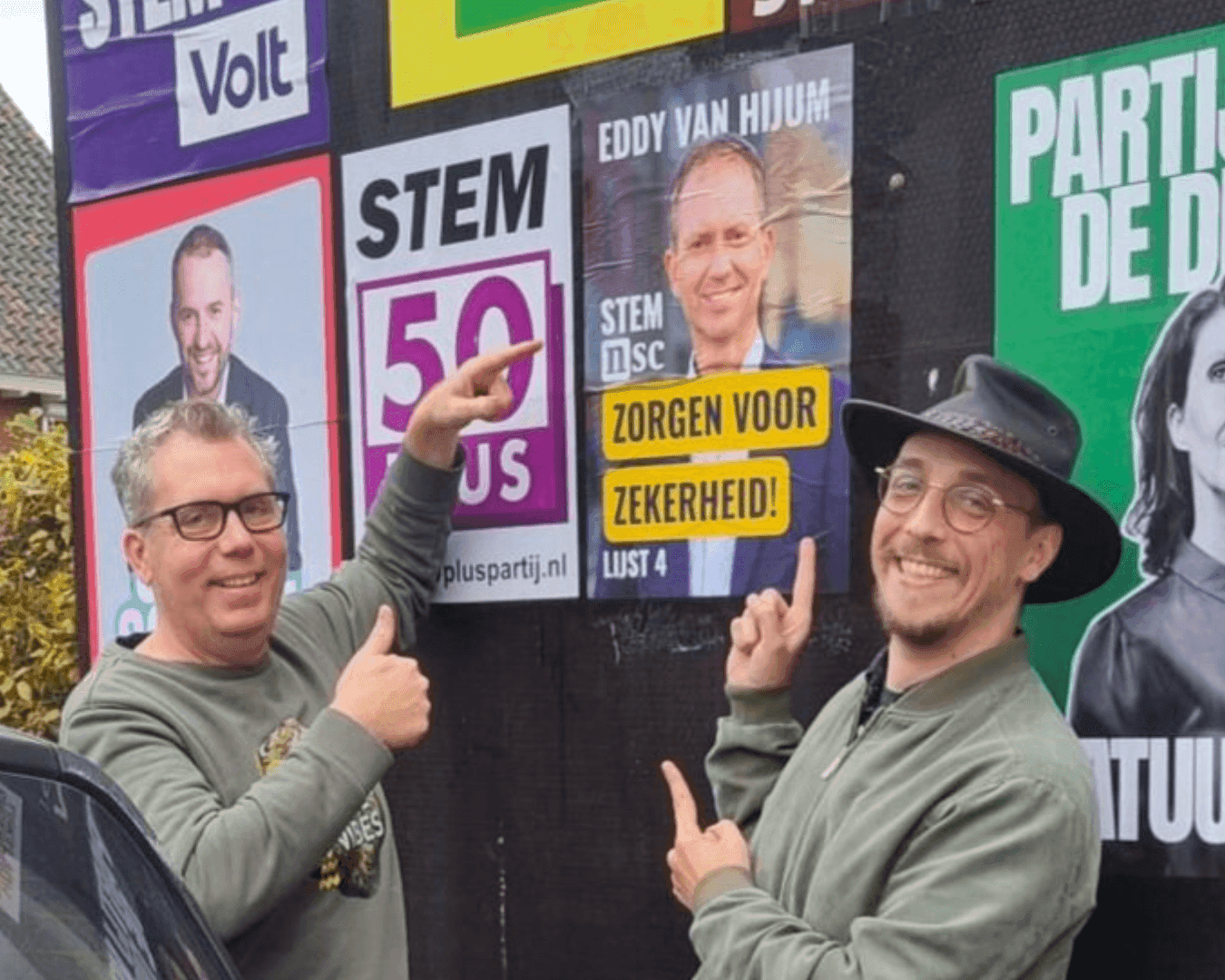 NSC - Poster plakken in Nuenen